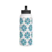 Load image into Gallery viewer, Teal Tile Handle Lid Water Bottle