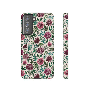 Magenta Floral Eucalyptus Phone Case