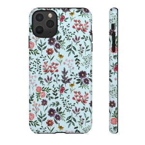 Bright Watercolor Flower - Blue Phone Case