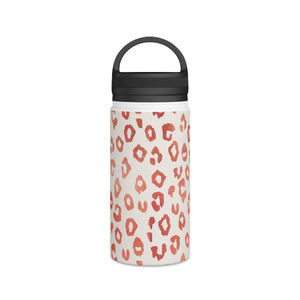 Rose Gold Leopard Print Handle Lid Water Bottle