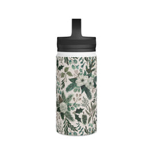 Load image into Gallery viewer, Winter Floral Handle Lid Water Bottle