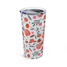 Load image into Gallery viewer, Red Floral Travel Mug