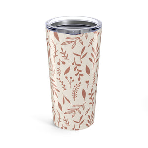 Pink Falling Leaves Travel Mug