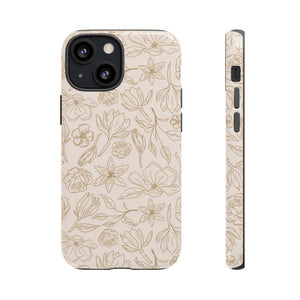 Gold Magnolia Phone Case
