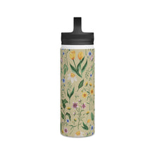 Load image into Gallery viewer, Whimsical Spring Blooms Handle Lid Water Bottle