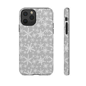 Gray Snowflakes Phone Case