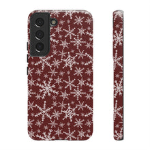 Load image into Gallery viewer, Red Snowflakes Phone Case