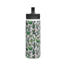 Load image into Gallery viewer, Cactus Watercolor Handle Lid Water Bottle