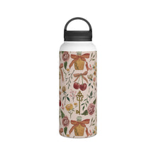 Load image into Gallery viewer, Bows, Flowers and Cherries Handle Lid Water Bottle