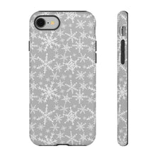 Load image into Gallery viewer, Gray Snowflakes Phone Case