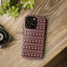 Load image into Gallery viewer, Red Snowflake Pattern Phone Case