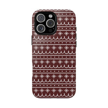 Load image into Gallery viewer, Red Snowflake Pattern Phone Case