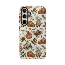 Load image into Gallery viewer, Fall Pumpkins, Flowers and Leaves Phone Case