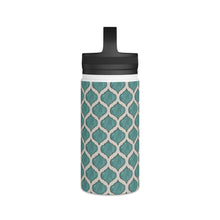 Load image into Gallery viewer, Turquoise Tile Handle Lid Water Bottle