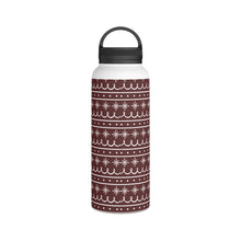 Load image into Gallery viewer, Red Snowflake Pattern Handle Lid Water Bottle