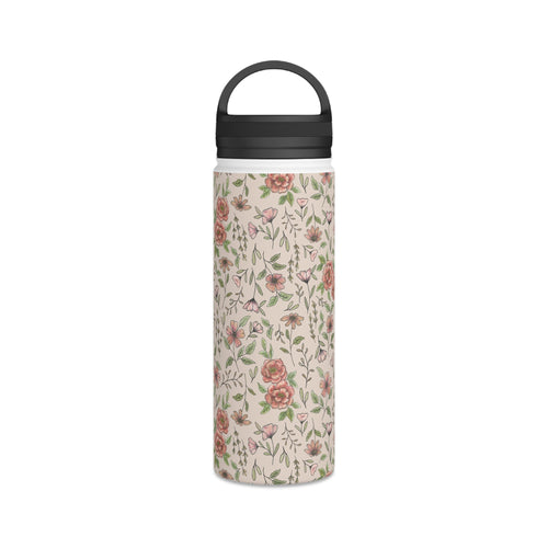 Spring Floral Handle Lid Water Bottle