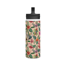 Load image into Gallery viewer, Tropical Bird Handle Lid Water Bottle