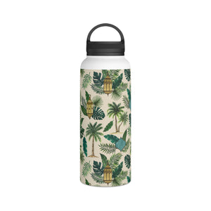 Palms and Lanterns Handle Lid Water Bottle