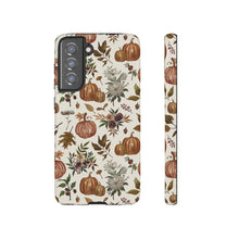 Load image into Gallery viewer, Fall Pumpkins, Flowers and Leaves Phone Case