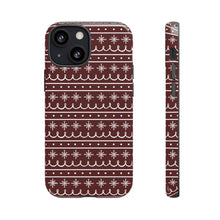 Load image into Gallery viewer, Red Snowflake Pattern Phone Case