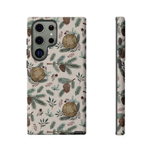 Load image into Gallery viewer, Winter Branches, Berries and Pine Cones Phone Case