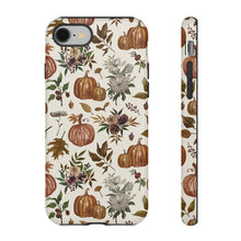 Load image into Gallery viewer, Fall Pumpkins, Flowers and Leaves Phone Case