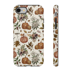 Fall Pumpkins, Flowers and Leaves Phone Case