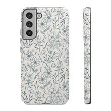 Load image into Gallery viewer, Blue Gray Flower Phone Case