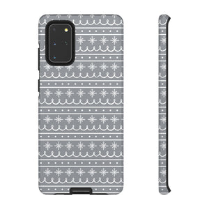 Gray Snowflake Pattern Phone Case