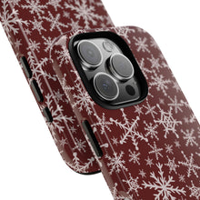Load image into Gallery viewer, Red Snowflakes Phone Case
