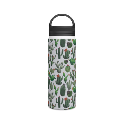 Cactus Watercolor Handle Lid Water Bottle