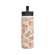 Load image into Gallery viewer, Warm Floral Handle Lid Water Bottle