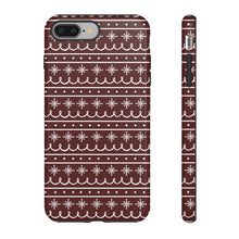 Load image into Gallery viewer, Red Snowflake Pattern Phone Case