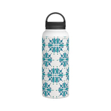 Load image into Gallery viewer, Teal Tile Handle Lid Water Bottle