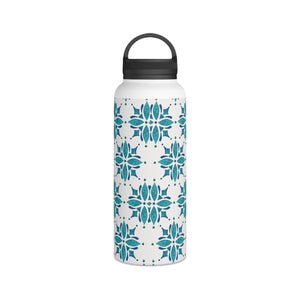 Teal Tile Handle Lid Water Bottle
