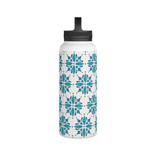 Load image into Gallery viewer, Teal Tile Handle Lid Water Bottle