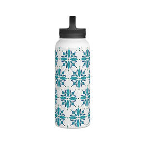 Teal Tile Handle Lid Water Bottle