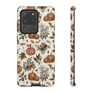 Fall Pumpkins, Flowers and Leaves Phone Case