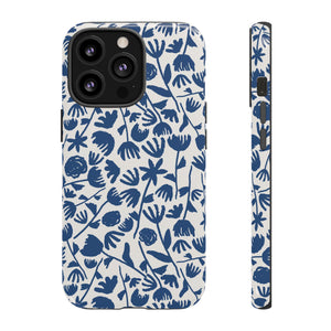 Dark Blue Floral Phone Case