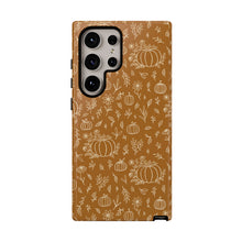 Load image into Gallery viewer, Bronze Floral Ink Pumpkin Phone Case