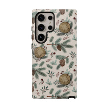 Load image into Gallery viewer, Winter Branches, Berries and Pine Cones Phone Case