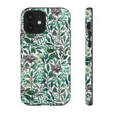 Load image into Gallery viewer, Purple Flowers and Eucalyptus Leaves Phone Case