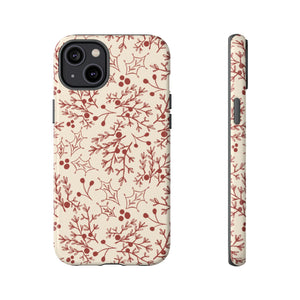 Red Christmas Branch Phone Case