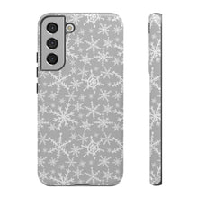 Load image into Gallery viewer, Gray Snowflakes Phone Case
