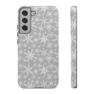 Gray Snowflakes Phone Case