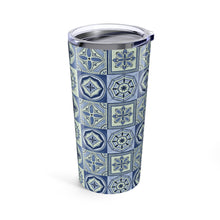 Load image into Gallery viewer, Mediterranean Blue Tile Travel Mug