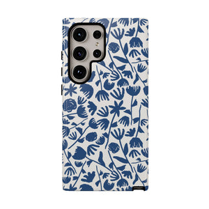Dark Blue Floral Phone Case
