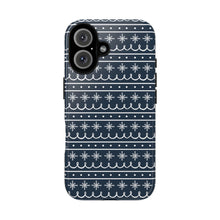Load image into Gallery viewer, Blue Snowflake Pattern Phone Case