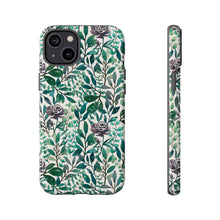 Load image into Gallery viewer, Purple Flowers and Eucalyptus Leaves Phone Case