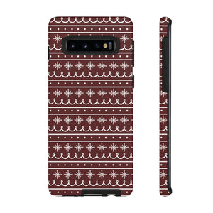Red Snowflake Pattern Phone Case